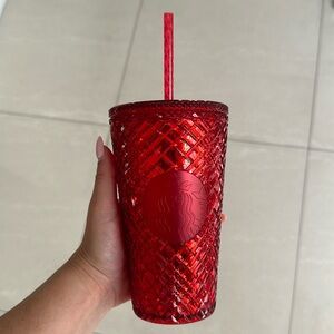 NEW Rare Holiday Red 16 Oz Starbucks Tumbler